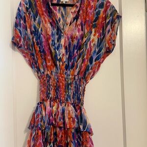 Misa Los Angeles Multicolor Abstract Dress